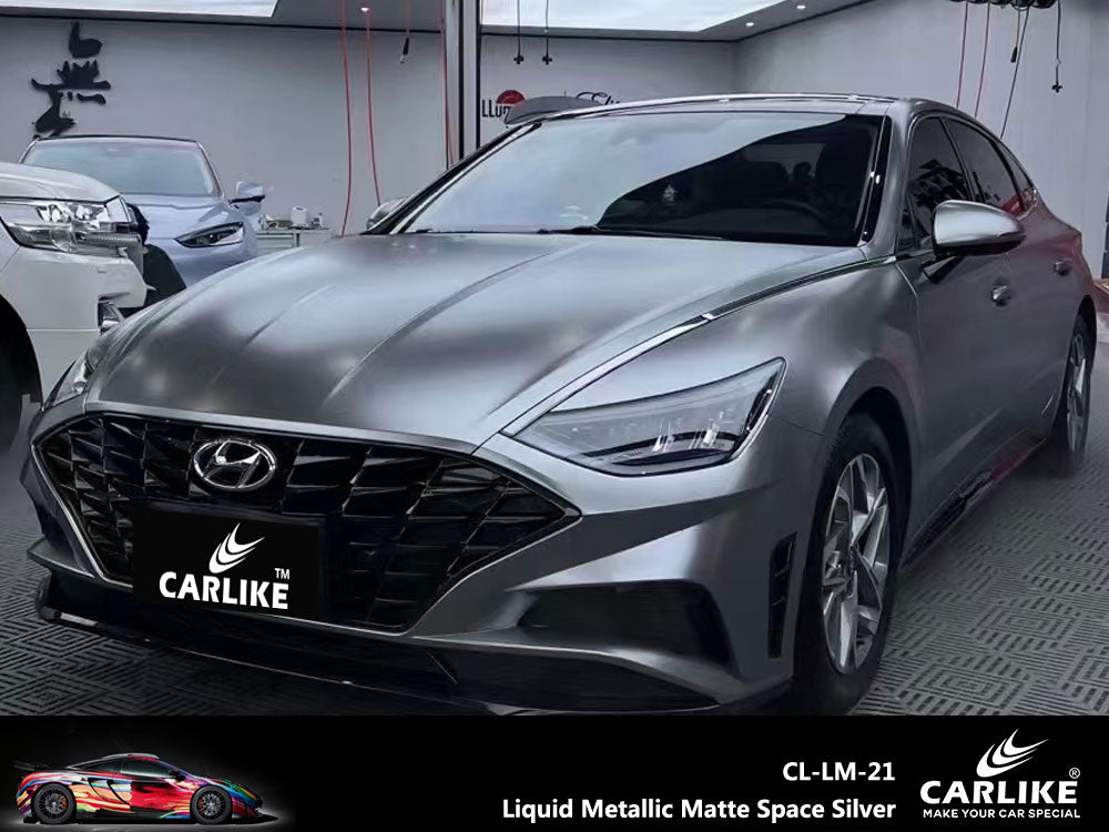 CARLIKE CL-LM-21 Liquid Metallic Matte Space Silver Vinyl - CARLIKE WRAP