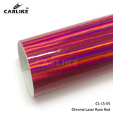CARLIKE CL-LS-05 Chrome Laser Neo Holographic Rose Red Vinyl - CARLIKE WRAP