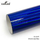 CARLIKE CL-LS-07 Chrome Laser Neo Holographic Blue Vinyl - CARLIKE WRAP