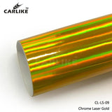 CARLIKE CL-LS-09 Chrome Laser Neo Holographic Gold Vinyl - CARLIKE WRAP