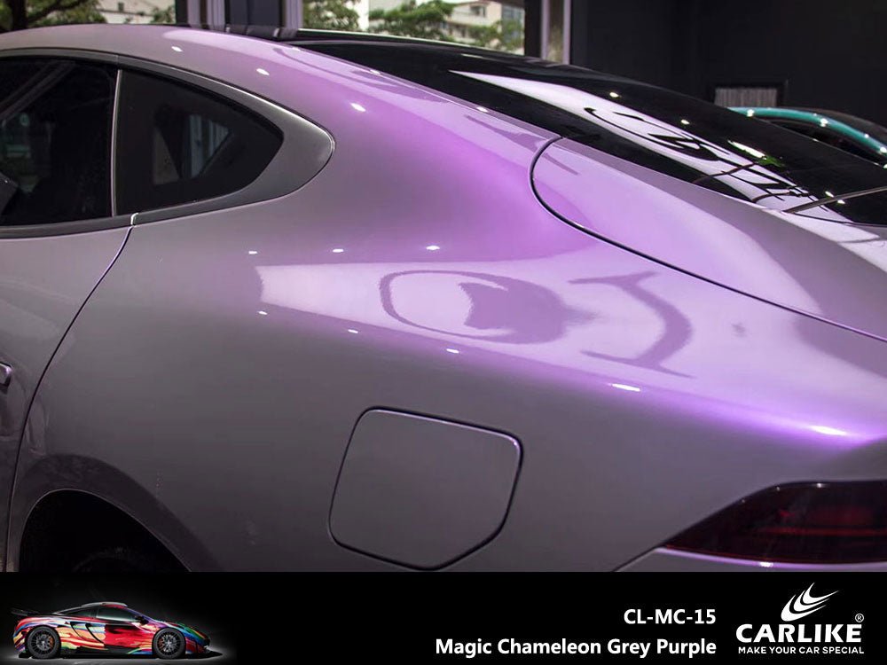 CARLIKE CL-MC-15P Magic Chameleon Grey Purple Vinyl PET Liner - CARLIKE WRAP
