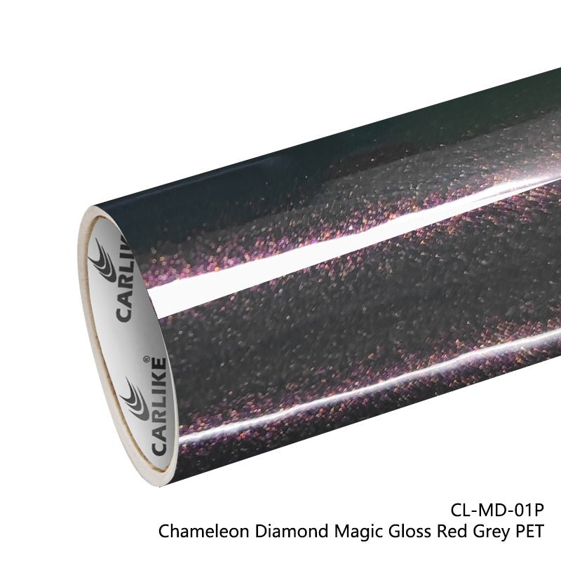 エグランテイエリッシュローシヨン Chameleon Diamond Magic Gloss Red Grey Vinyl for Car Wrapping