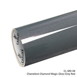 CARLIKE CL-MD-04 Chameleon Diamond Magic Gloss Grey Red Vinyl - CARLIKE WRAP