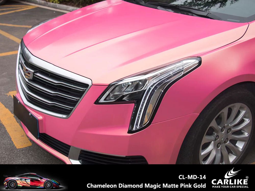 CARLIKE CL-MD-14 Chameleon Diamond Magic Matte Pink Gold Vinyl - CARLIKE WRAP