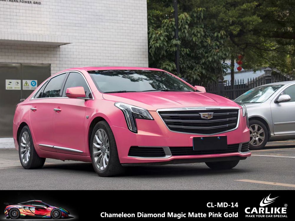 CARLIKE CL-MD-14 Chameleon Diamond Magic Matte Pink Gold Vinyl - CARLIKE WRAP