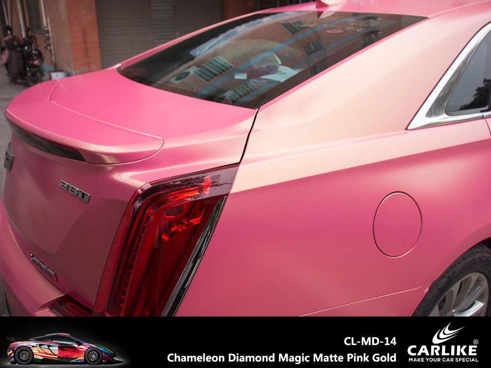 CARLIKE CL-MD-14 Chameleon Diamond Magic Matte Pink Gold Vinyl - CARLIKE WRAP