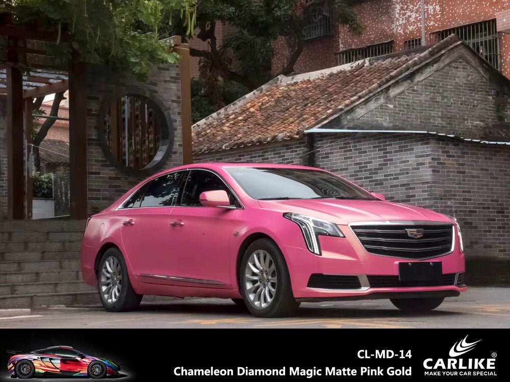 CARLIKE CL-MD-14 Chameleon Diamond Magic Matte Pink Gold Vinyl - CARLIKE WRAP