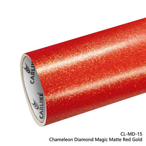 CARLIKE CL-MD-15 Chameleon Diamond Magic Matte Red Gold Vinyl - CARLIKE WRAP