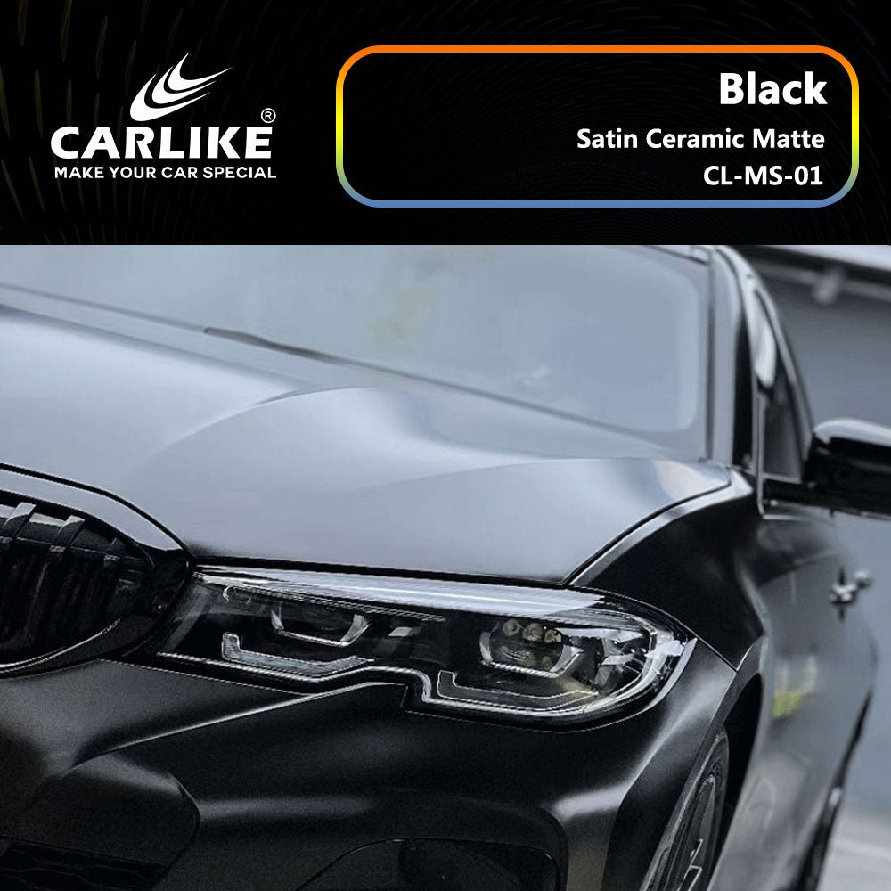 Satin Ceramic Matte Black Vinyl Car Body Wrap – CARLIKE WRAP