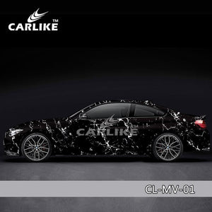 CARLIKE CL-MV-01 Printed Marble Black Vinyl Car Wrap