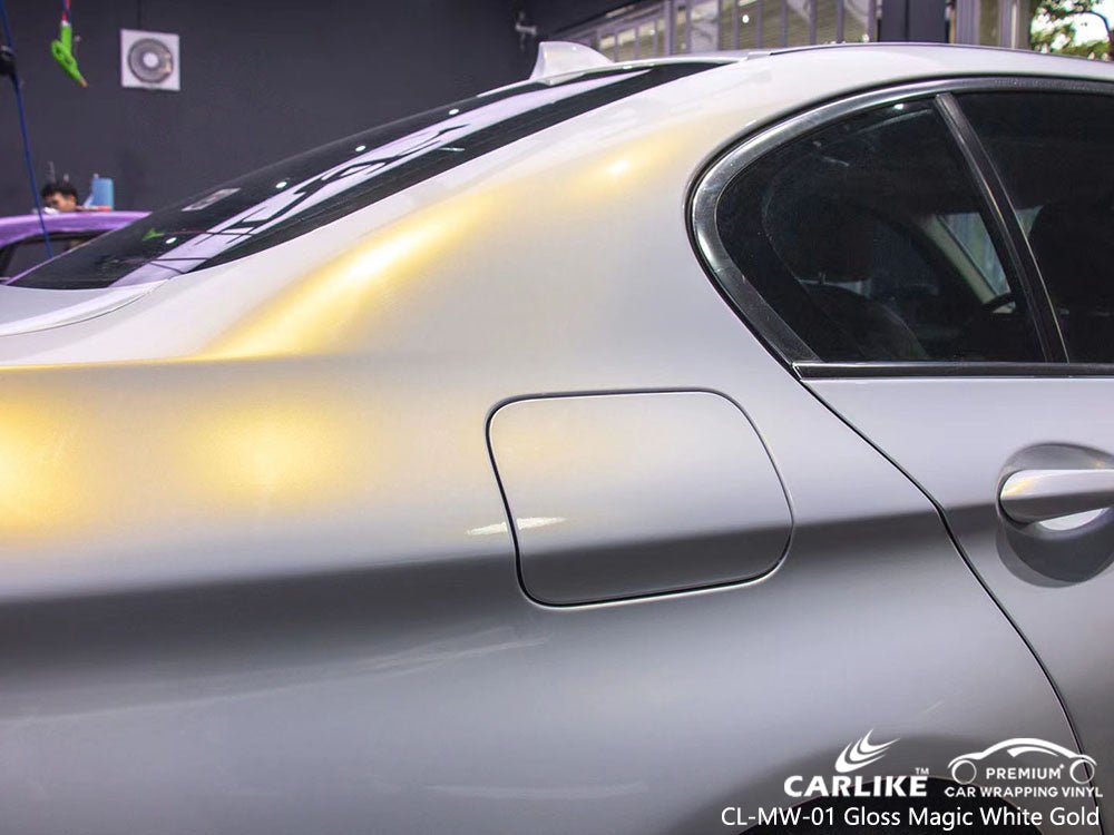 CARLIKE CL-MW-01 Magic Chameleon Gloss White to Gold Vinyl - CARLIKE WRAP