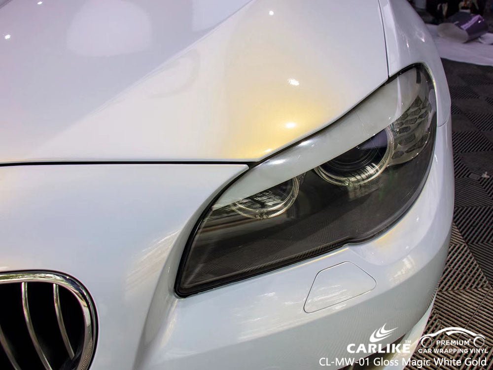 CARLIKE CL-MW-01 Magic Chameleon Gloss White to Gold Vinyl - CARLIKE WRAP