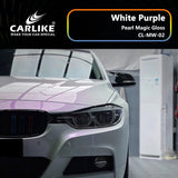 CARLIKE CL-MW-02P Pearl Magic Gloss White Purple Vinyl PET Liner - CARLIKE WRAP