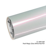 CARLIKE CL-MW-04P Pearl Magic Gloss White Red Vinyl PET Liner - CARLIKE WRAP
