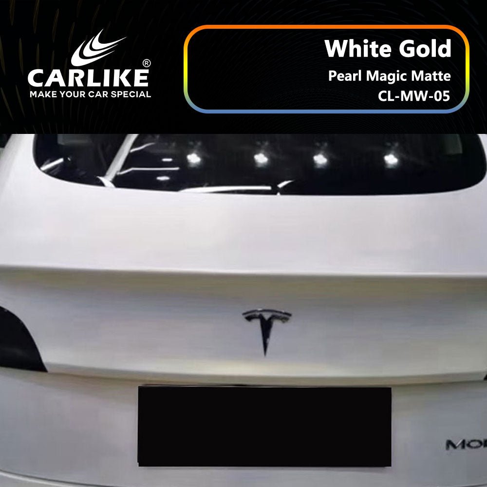CARLIKE CL-MW-05 Pearl Magic Matte White Gold Vinyl - CARLIKE WRAP