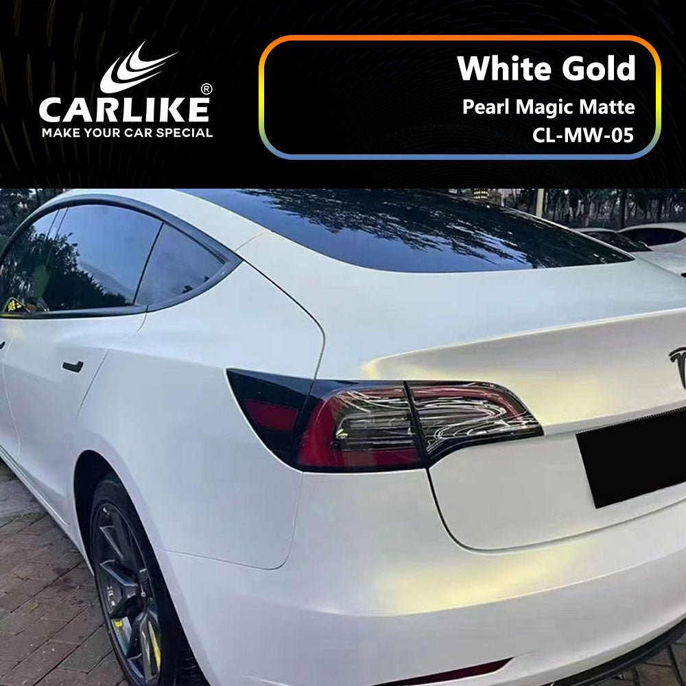 CARLIKE CL-MW-05 Pearl Magic Matte White Gold Vinyl - CARLIKE WRAP