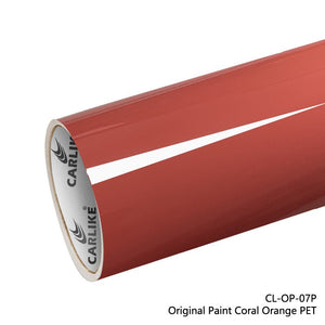 CARLIKE CL-OP-07P Original Paint Coral Orange Vinyl PET Liner - CARLIKE WRAP