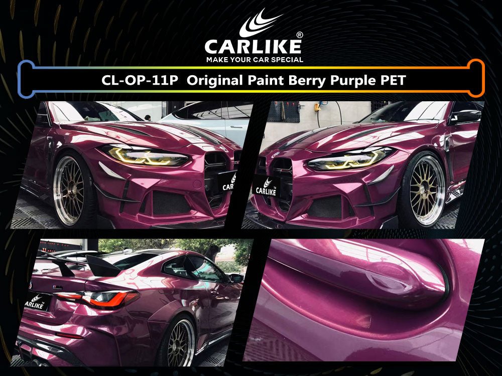 CARLIKE CL-OP-11P Original Paint Berry Purple Vinyl PET Liner - CARLIKE WRAP