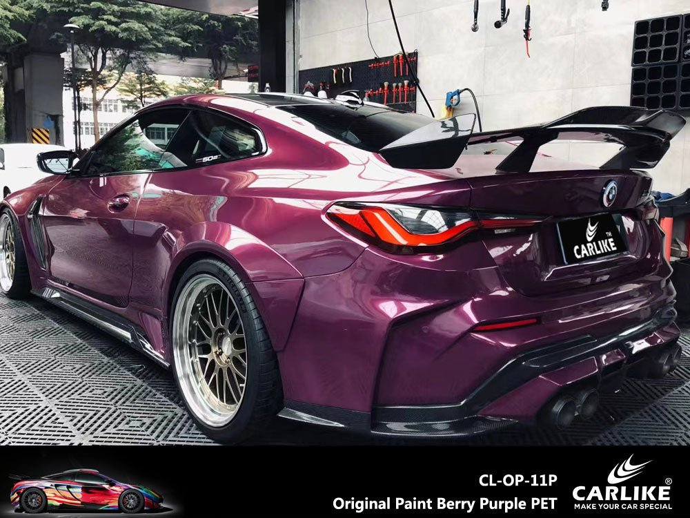 CARLIKE CL-OP-11P Original Paint Berry Purple Vinyl PET Liner - CARLIKE WRAP