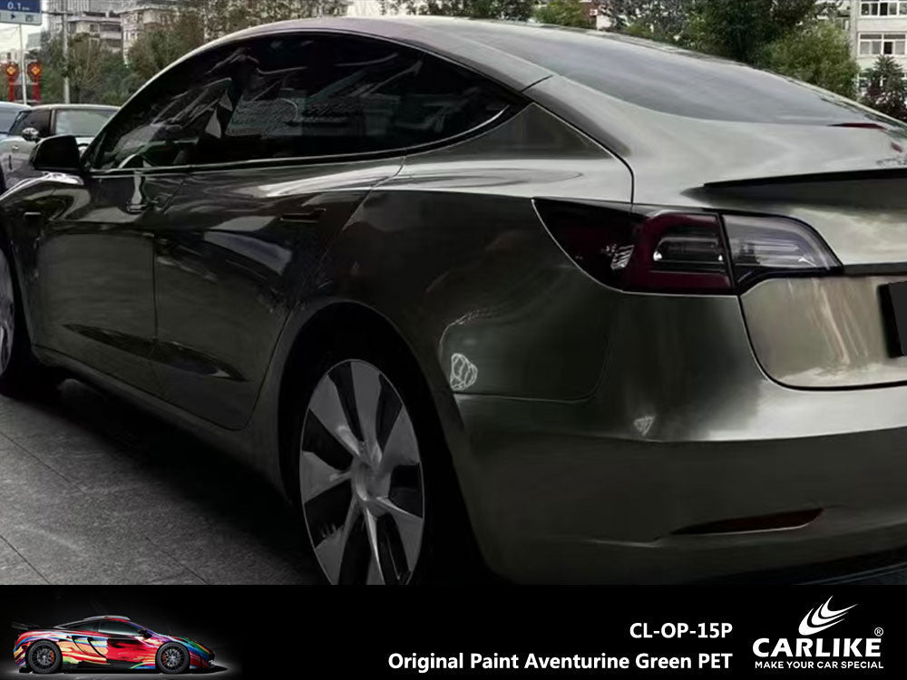CARLIKE CL-OP-15P Original Paint Aventurine Green Vinyl PET Liner - CARLIKE WRAP