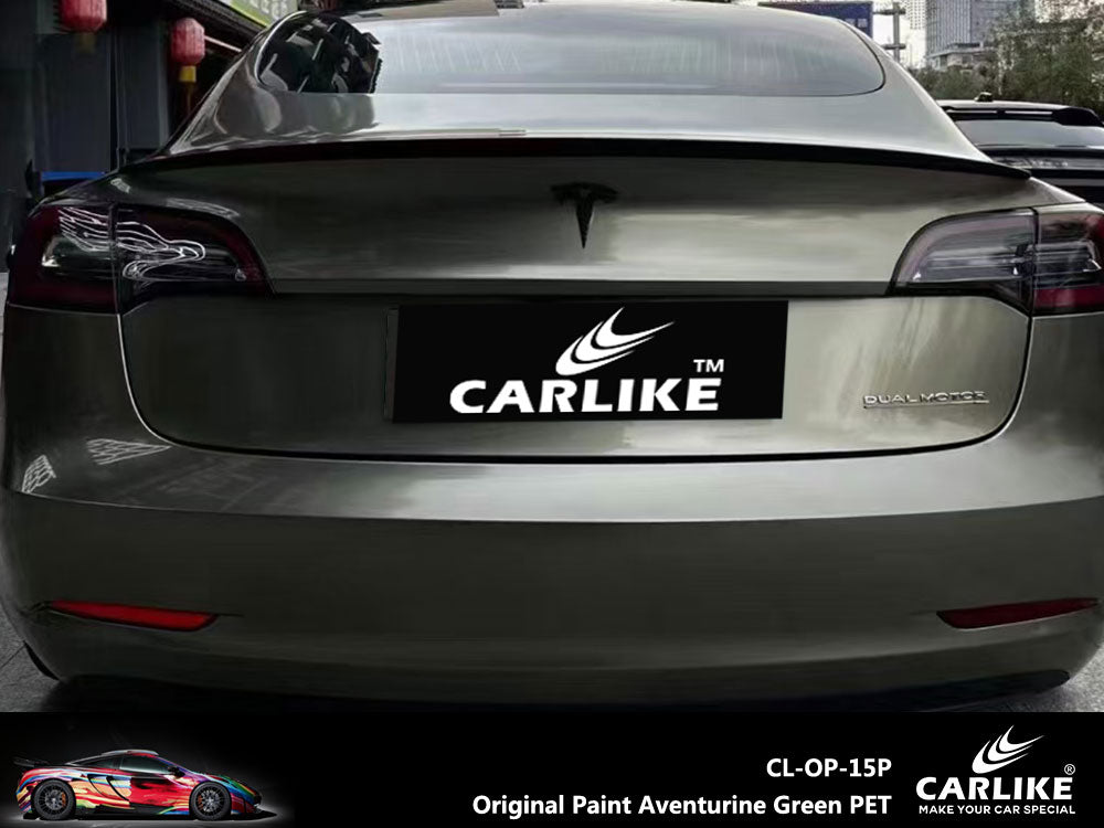 CARLIKE CL-OP-15P Original Paint Aventurine Green Vinyl PET Liner - CARLIKE WRAP