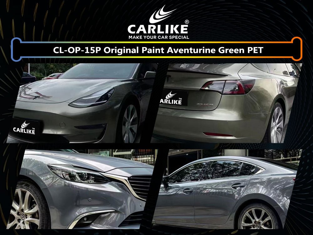CARLIKE CL-OP-15P Original Paint Aventurine Green Vinyl PET Liner - CARLIKE WRAP