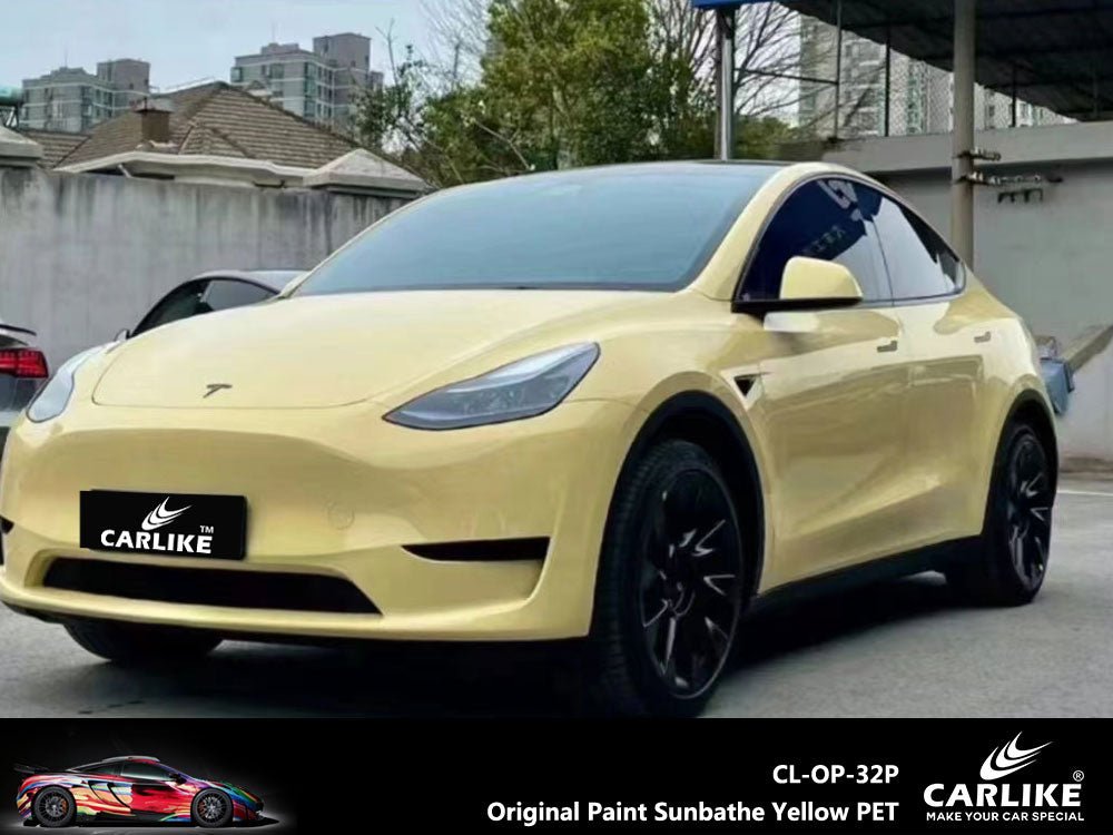 CARLIKE CL-OP-32P Original Paint Sunbathe Yellow Vinyl PET Liner - CARLIKE WRAP