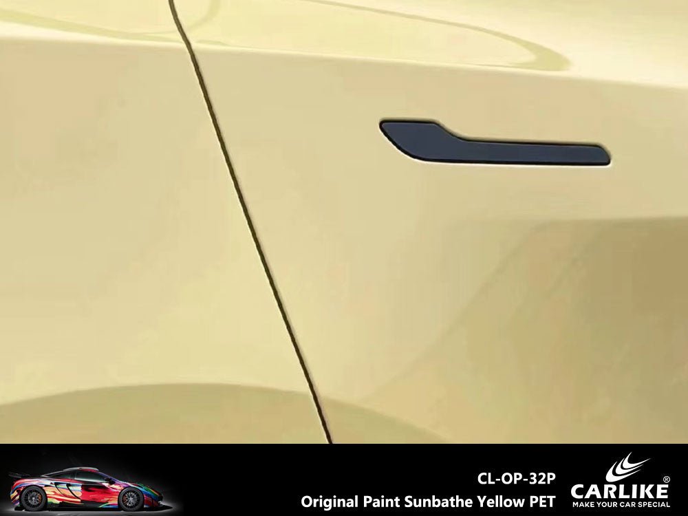 CARLIKE CL-OP-32P Original Paint Sunbathe Yellow Vinyl PET Liner - CARLIKE WRAP