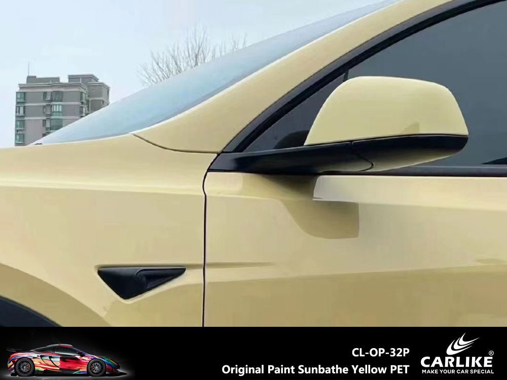 CARLIKE CL-OP-32P Original Paint Sunbathe Yellow Vinyl PET Liner - CARLIKE WRAP