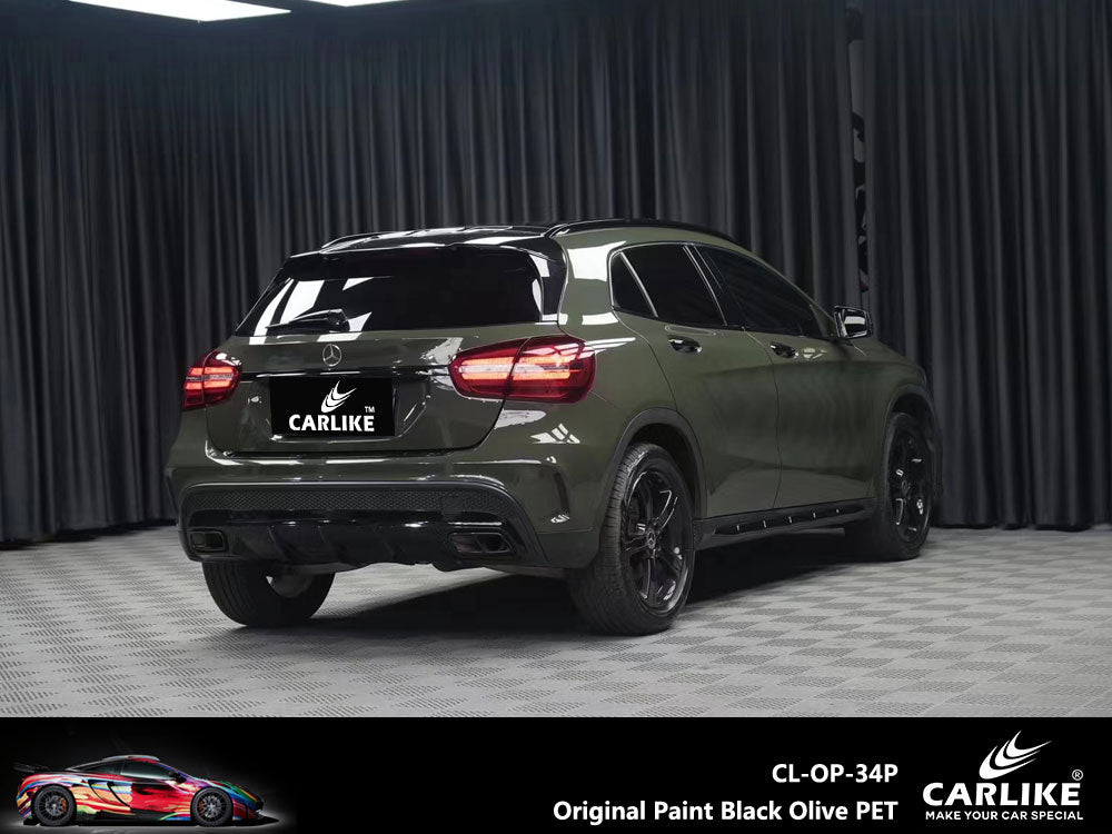 CARLIKE CL-OP-34P Original Paint Black Olive Vinyl PET Liner - CARLIKE WRAP