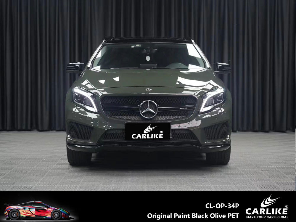 CARLIKE CL-OP-34P Original Paint Black Olive Vinyl PET Liner - CARLIKE WRAP