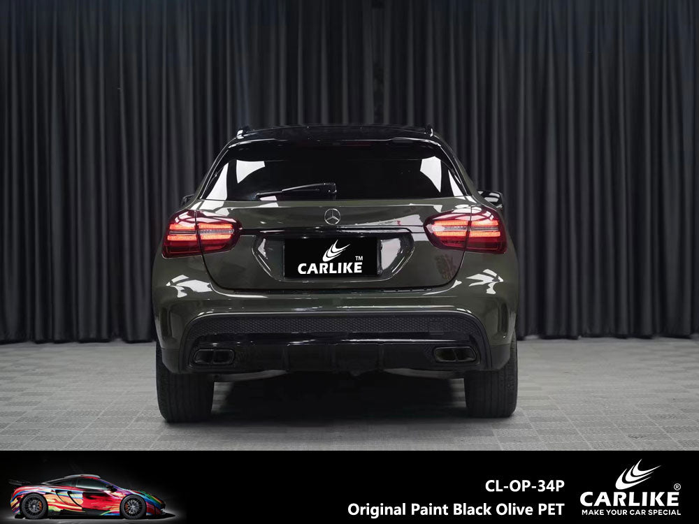 CARLIKE CL-OP-34P Original Paint Black Olive Vinyl PET Liner - CARLIKE WRAP