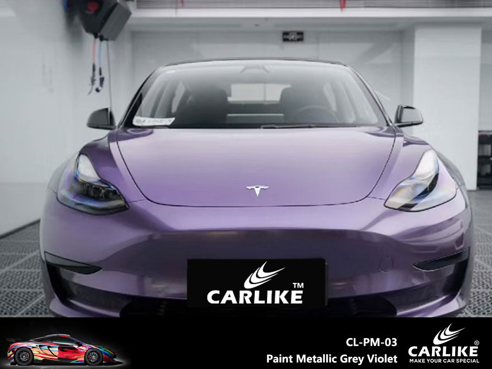 CARLIKE CL-PM-03 Paint Metallic Grey Violet Vinyl - CARLIKE WRAP