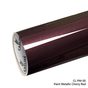 CARLIKE CL-PM-05P Paint Metallic Cherry Red Vinyl PET Liner - CARLIKE WRAP