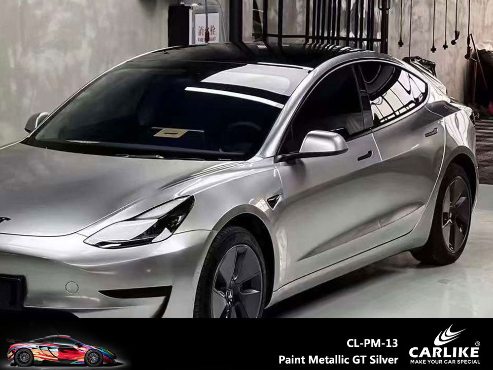 CARLIKE CL-PM-13 Paint Metallic GT Silver Vinyl - CARLIKE WRAP