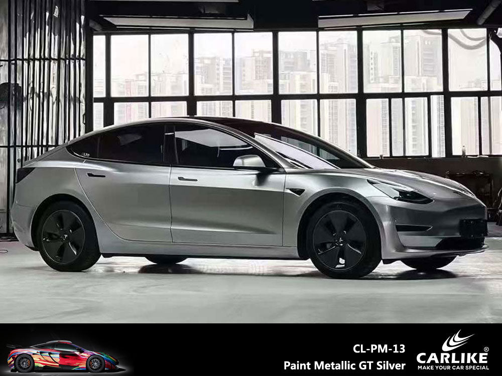 CARLIKE CL-PM-13 Paint Metallic GT Silver Vinyl - CARLIKE WRAP
