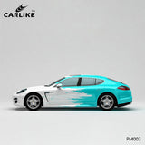CARLIKE CL-PM003 White and Blue Splash-ink High-precision Printing Customized Car Vinyl Wrap - CARLIKE WRAP
