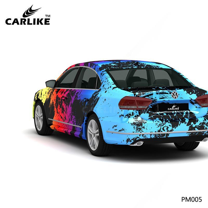 CARLIKE CL-PM005 Colorful Splash-ink High-precision Printing Customized Car Vinyl Wrap - CARLIKE WRAP