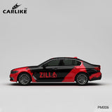 CARLIKE CL-PM006 Black and Red Splash-ink High-precision Printing Customized Car Vinyl Wrap - CARLIKE WRAP