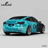 CARLIKE CL-PM009 Black and Blue Splash-ink High-precision Printing Customized Car Vinyl Wrap - CARLIKE WRAP