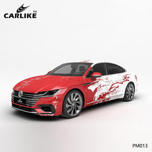 CARLIKE CL-PM013 Envoltura de vinilo para automóvil personalizada con impresión de alta precisión y tinta salpicada manchada de sangre