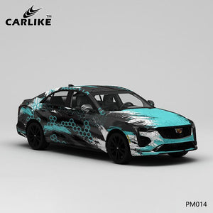 CARLIKE CL-PM014 Envoltura de vinilo para automóvil personalizada con impresión de alta precisión y tinta contra salpicaduras desgastada y teñida