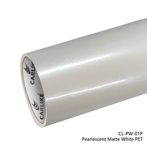 CARLIKE CL-PW-01P Pearlescent Matte White Vinyl PET Liner - CARLIKE WRAP