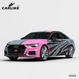 CARLIKE CL-SD005 Pattern Pink Blue Floral High-precision Printing Customized Car Vinyl Wrap - CARLIKE WRAP