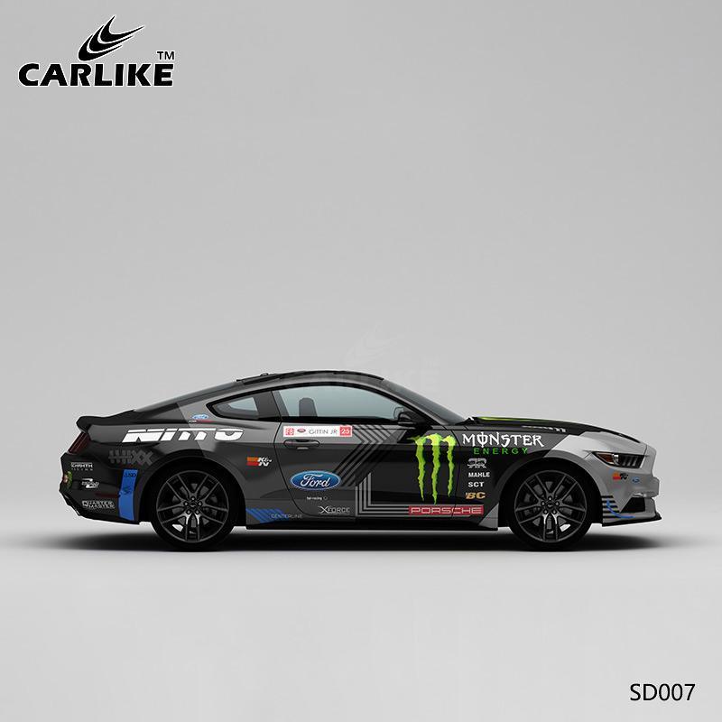 CARLIKE CL-SD007 Pattern Ghost Claw Track Painting High-precision Printing Customized Car Vinyl Wrap - CARLIKE WRAP