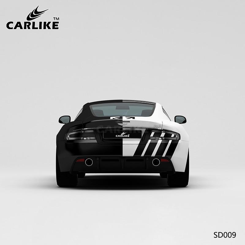 CARLIKE CL-SD009 Pattern Black and White Camouflage High-precision Printing Customized Car Vinyl Wrap - CARLIKE WRAP