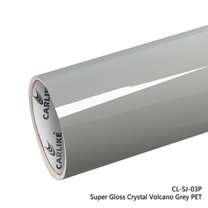 CARLIKE CL-SJ-03P Revestimiento de PET de vinilo gris volcán cristal superbrillante