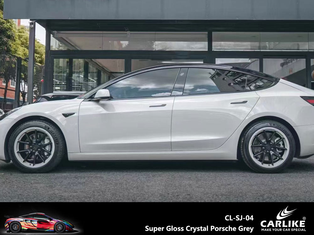 Super Gloss Crystal Porsche Grey Vinyl