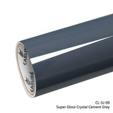 CARLIKE CL-SJ-09 Super Gloss Crystal Cement Grey Vinyl - CARLIKE WRAP