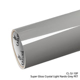 CARLIKE CL-SJ-10P Super Gloss Crystal Light Nardo Grey Vinyl PET Liner - CARLIKE WRAP